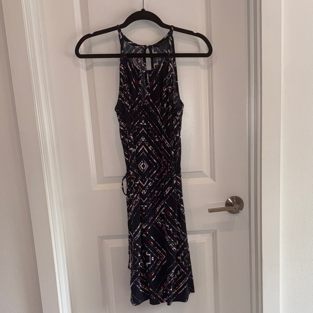 Banana Republic Navy Geometric Mini Dress Size Small